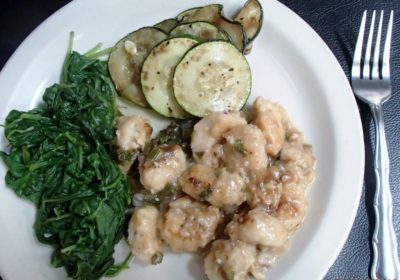 A plate of food.