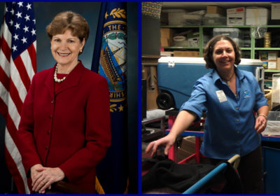 Two images side by side of two different women.