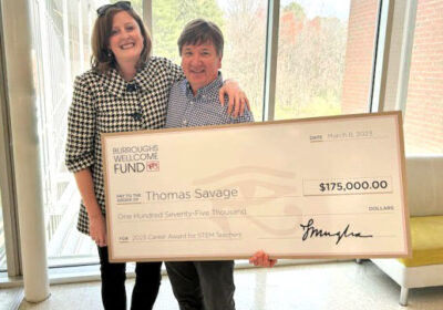 Tom Savage receives STEM Career Award from the Burroughs Wellcome Fund