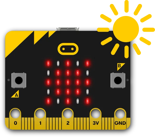 light sensor microbit with sun